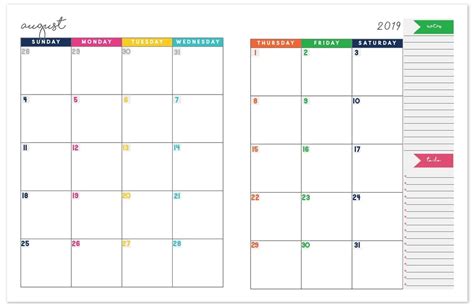 3 Ring Binder Calendar Printable - Printable Templates