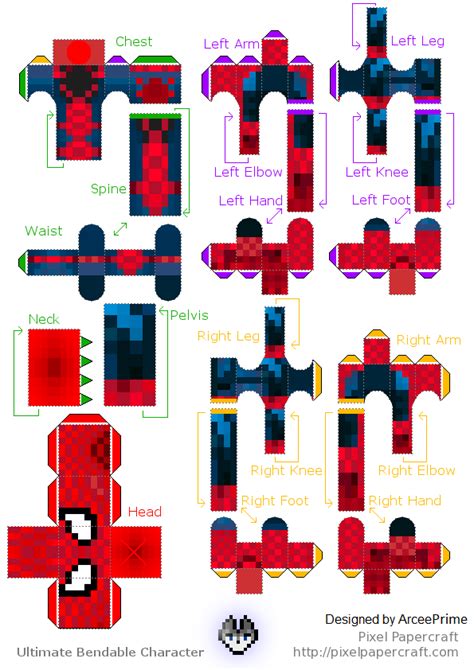 Spider Man Minecraft Skin Bendable Papercraft | Free Printable ...