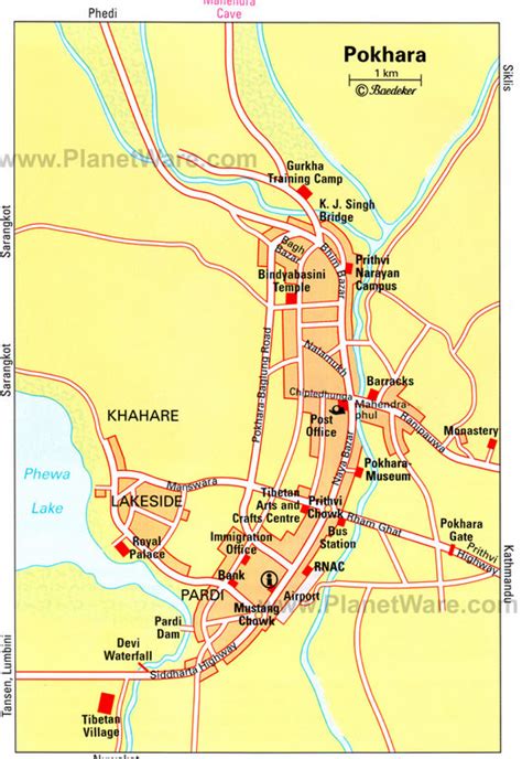 Pokhara Map - Nepal