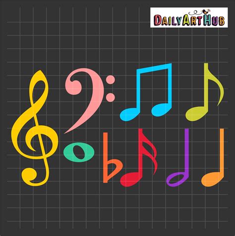 Colorful Music Notes Clip Art Set – Daily Art Hub // Graphics ...