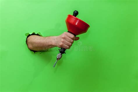 Tool for cleaning sewage stock photo. Image of pipe - 244945800