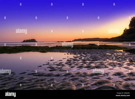 Sunset at Chesterman beach in Tofino, British Columbia Stock Photo - Alamy