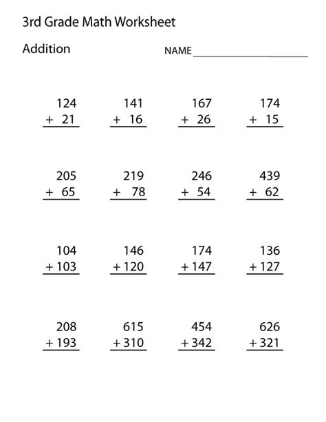 3rd Grade Math Worksheets - Best Coloring Pages For Kids | Math ...