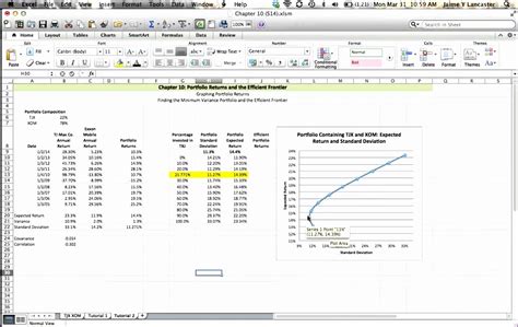 9 Efficient Frontier Excel Template - Excel Templates