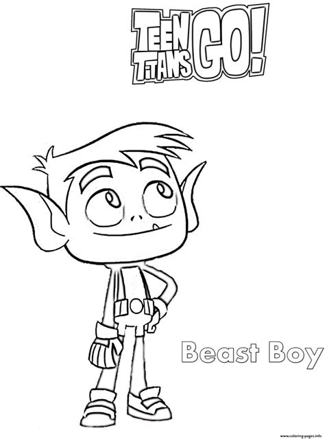 Beast Boy Teen Titans Coloring page Printable