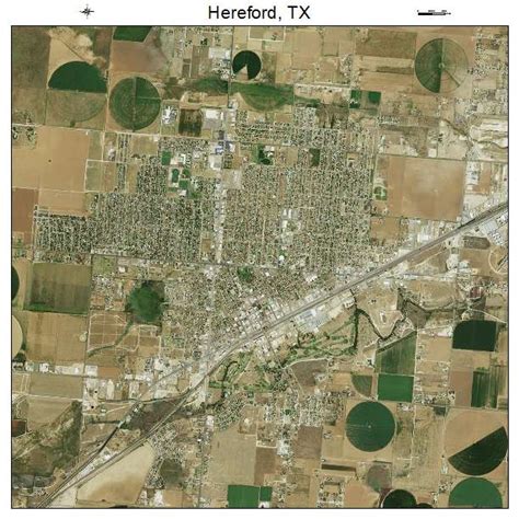 Aerial Photography Map of Hereford, TX Texas