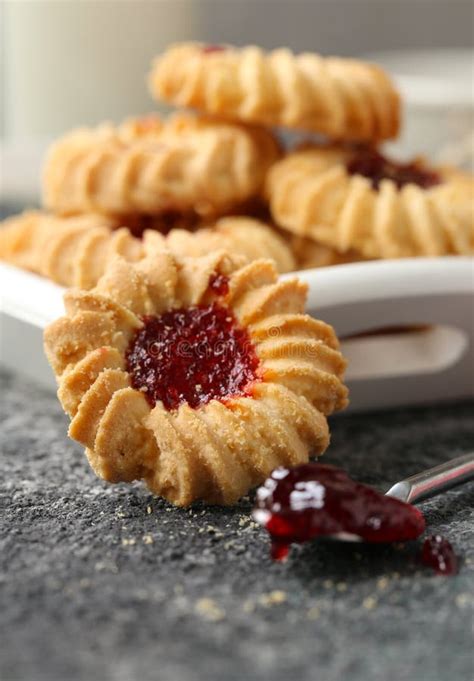 Butter jam cookies stock photo. Image of food, fresh - 152419244