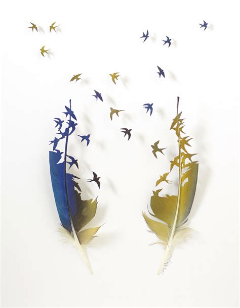 Flights of Fancy: Bird Feather Art by Chris Maynard | Yatzer