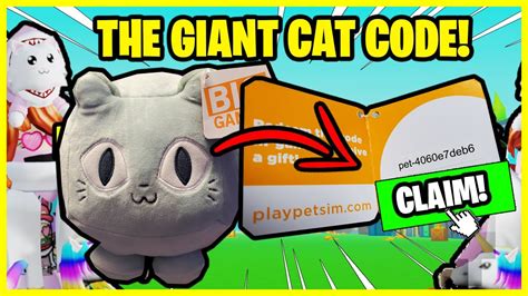 PET SIMULATOR X - GIANT CAT CODE! I GOT THE MASSIVE CAT! SUPER OP ...