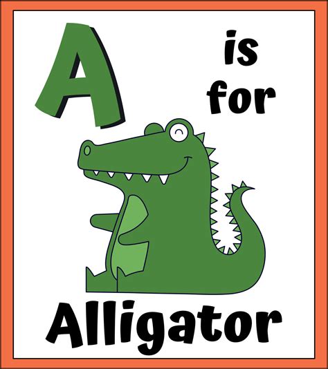 Flash Card Letter A Alligator Flashcards Printable Flash Cards | Images ...