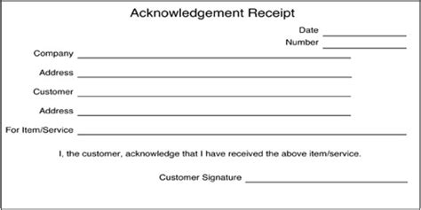 Common Acknowledgement Receipt Format - Assignment Point