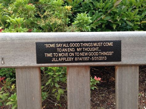 Quote on a Park Bench