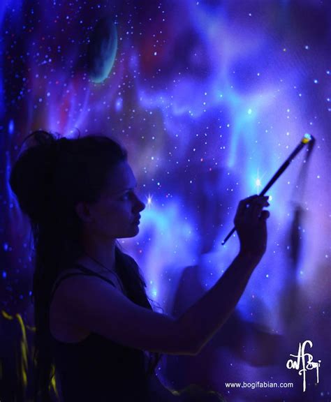 Gorgeous Glow-in-the-Dark Murals Only Visible Under UV Light | Galaxy ...