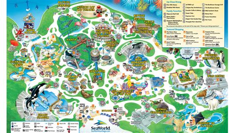 SeaWorld San Diego Theme Park Map - San Diego CA • mappery