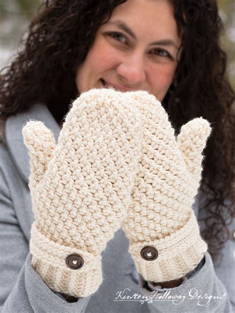 Easy Double Seed Stitch Mittens | Free Crochet Pattern | For Women and ...