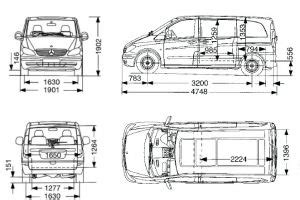 Dimension du mercedes vito