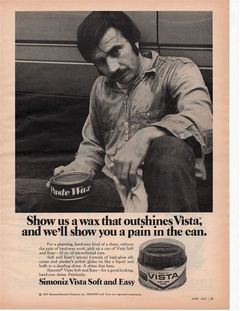 Simonize Vista Car Wax vintage Full Page Print Ad June 1972 on eBid ...