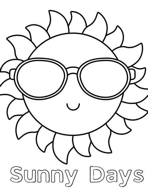 Free Printable Sun Coloring Pages for Kids and Adults