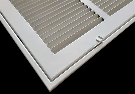 Steel Return Air Filter Grille Fixed Hinged HVAC Duct Cover Grill White ...