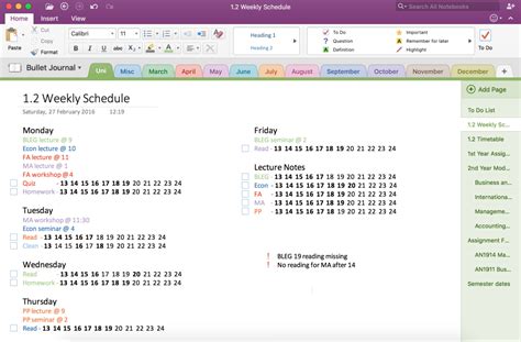 Onenote Bullet Journal Template | TUTORE.ORG - Master of Documents