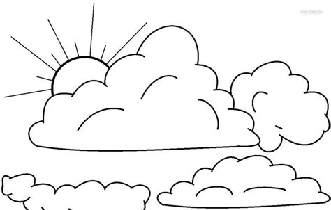 Free sky clouds coloring pages | Páginas para colorir, Nuvem desenho ...