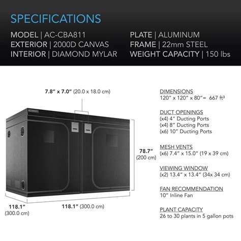 AC Infinity 10x10 Grow Tent & Ventilation Kit - Happy Hydro