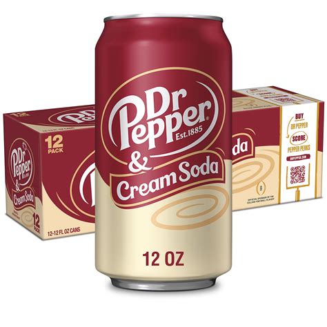 Buy Dr Pepper & Cream Soda, 12 fl oz cans, 12 pack Online at desertcart ...