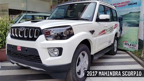 2017 Mahindra Scorpio S11 First Look - Premium Pearl White - Exterior ...