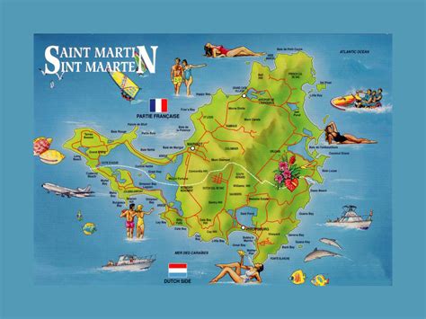 Map Of St Martin Mapa De Las Playas De St Martin St Maarten St | Images ...