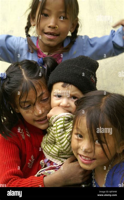 Group of indian children making funny faces happy smile Stock Photo - Alamy