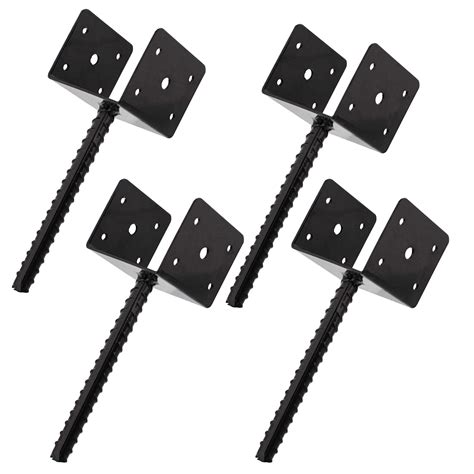 Buy BISupply Concrete Post Anchor 4x4 Post Base Spike 4 Pack - U Shape ...