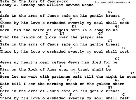 Top 500 Hymn: Safe In The Arms Of Jesus - lyrics, chords and PDF