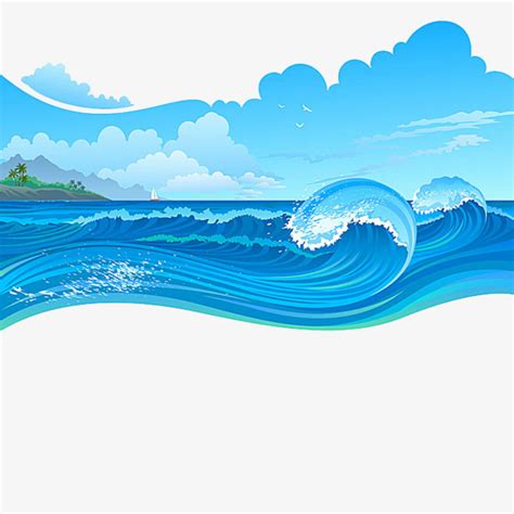 Sea Waves Clipart Clipartix - Riset