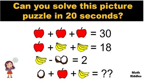 Math Riddles: Can You Solve This Viral Picture Puzzle in 20 Seconds?