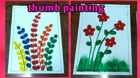 Finger painting for kids/easy painting ideas/thumb painting ideas/Thumb ...