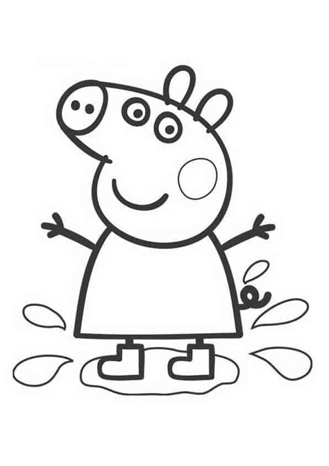 Pegga Pig Coloring Pages For Kids Printable