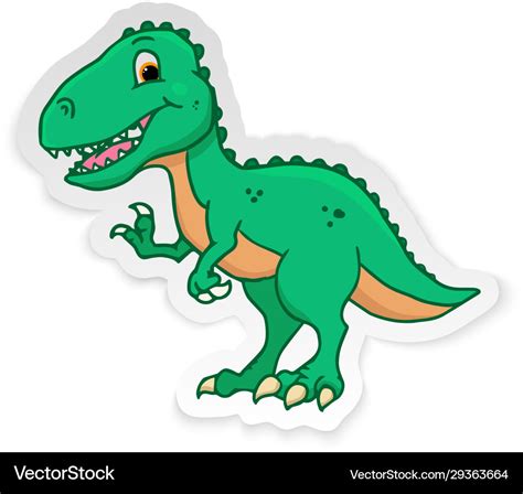 Cute cartoon dinosaur - t-rex tyrannosaurus rex Vector Image