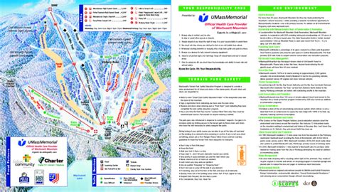 Wachusett Mountain Ski Trail Map - Princeton Massachusetts United ...