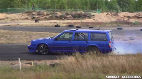 volvo 740 wagon drift | grassrots track - YouTube