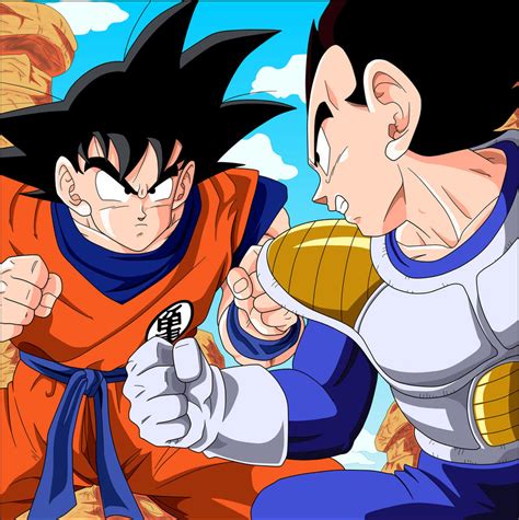 Goku VS Vegeta (Saiyan Saga) by el-maky-z on DeviantArt