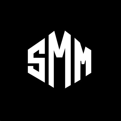 SMM letter logo design with polygon shape. SMM polygon and cube shape ...