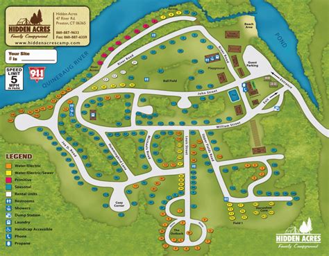 Campground Map | Hidden Acres Campground Campsites