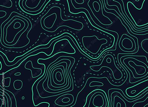 dark background with green topographic contour map Stock Vector | Adobe ...