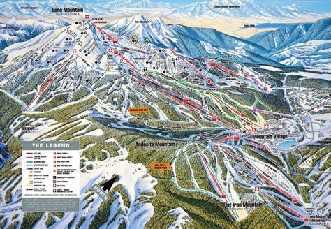 Big Sky Piste Map | trails & marked ski runs | SNO | Big sky resort ...