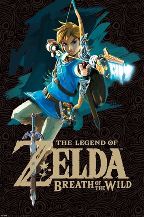 The Legend Of Zelda Breath Of The Wild Game Cover Poster : Amazon.co.uk ...