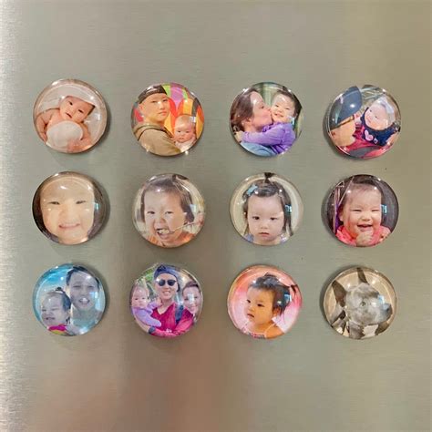 Photo Glass Magnets Strong Custom SET OF 12 Personalized | Etsy