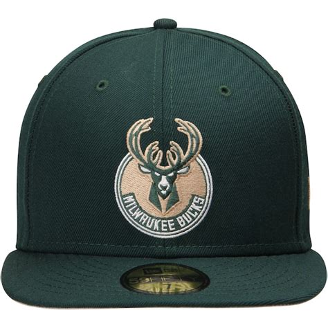 Milwaukee Bucks New Era Current Logo 59FIFTY Fitted Hat - Hunter Green ...