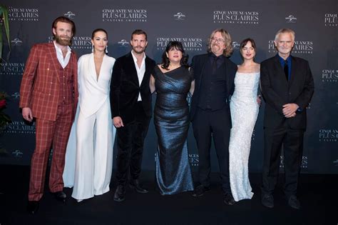 The cast & crew Fifty shades freed premiere in Paris | Christian gray ...