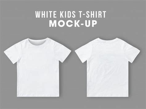 Premium PSD | Blank white kids t-shirt mockup template | Tshirt mockup ...