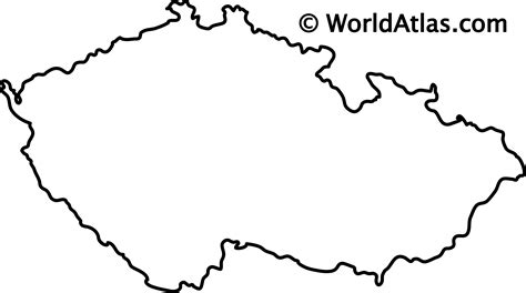 Czech Republic Map Outline - Draw-site